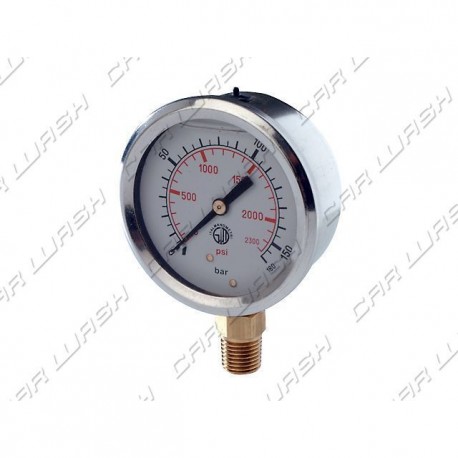 Glycerine stainless steel pressure gauge 0-160 bar