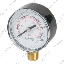 Plastic dry pressure gauge 0-10 bar radial att. 1/4 '' diameter 50 mm