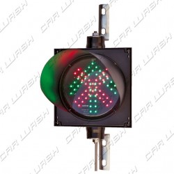 Complete adjustable traffic light Freccia Verde / Red Cross led 9/8 W 220 V. - dim. 25x25 cm.