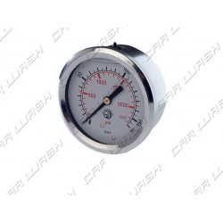 Glycerine stainless steel pressure gauge 0-160 bar axial att. 1/4 '' d. 63 mm.