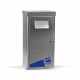 Stainless steel waste bin with lock
