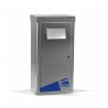 Stainless steel waste bin with lock