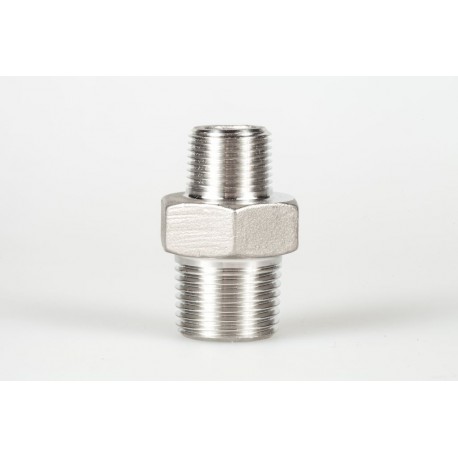 Reduced M3 / 8 M1 / 4 stainless steel nipple connection