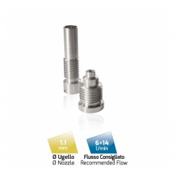 Venturi nozzle kit for HP foaming injector size 1.1