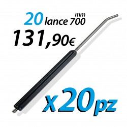 Lotto di 20 lance da 700 mm inox pressofuse