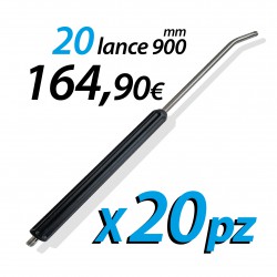 Lotto di 20 lance da 900 mm inox pressofuse