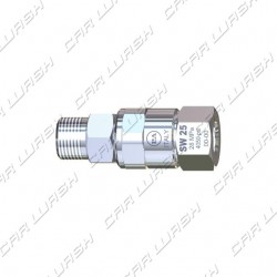 Raccordo girevole diritto MF3/8 SW25 inox