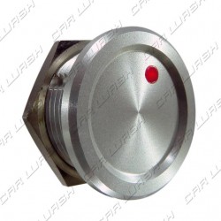 Aluminum overflow button with red led