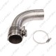 90 ° stainless steel bend for suction arm D 50 mm