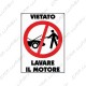 Sticker 21 x 29.7 "Do not wash the engine"