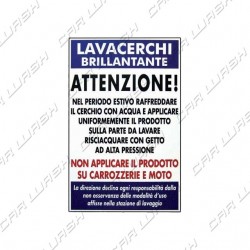 Cartello "Lavacerchi attenzione" cm 50x70