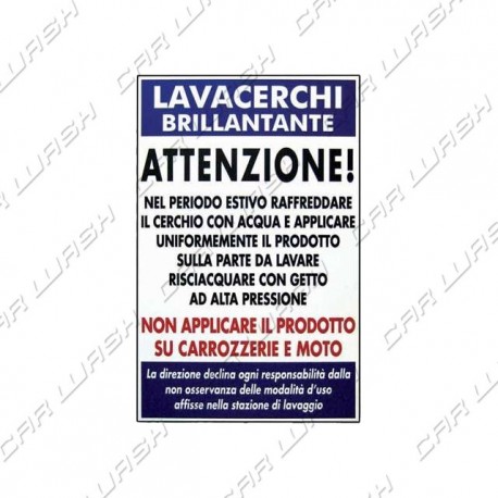 Cartello ATTENZIONE e istruzioni