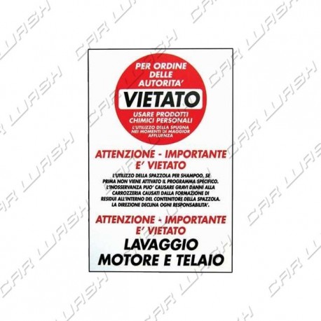 Adesivo "Vietato/Autorita"