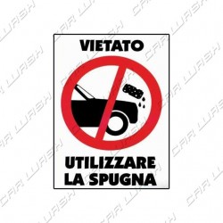 Vietato utilizzo spugna