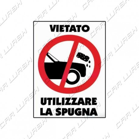 Vietato utilizzo spugna