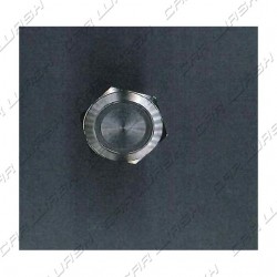 Pulsante Antivandalo Alluminio d 19 mm anello a Led blu