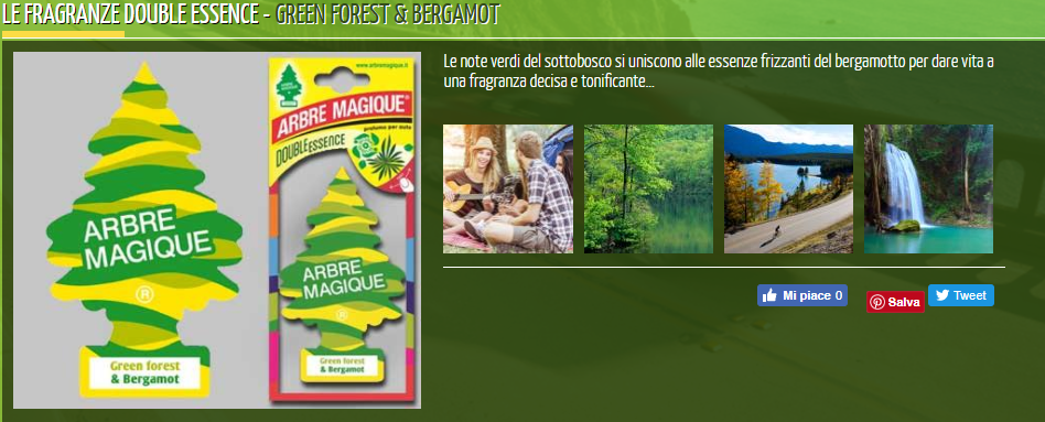 ARBRE MAGIQUE ® Double Essence Green Forest & Bergamot - Arbre Magique
