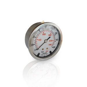 Manometro inox glicerina 0-160 bar assiale att. 1/4'' d. 63 mm.