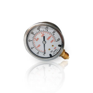 Manometro inox glicerina 0-160 bar radiale att. 1/4'' d. 63 mm.