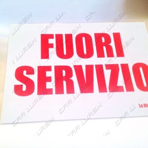 Cartello plastificato formato A4 "FUORI SERVIZIO"