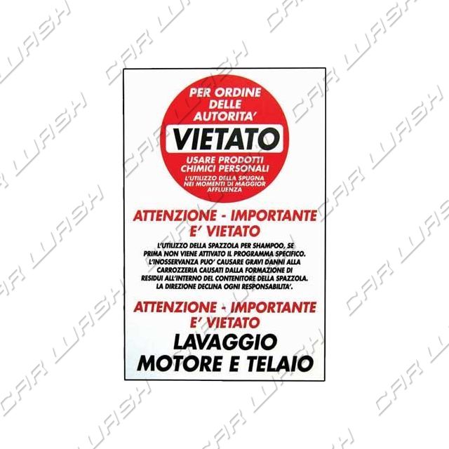 Adesivo "Vietato/Autorita"