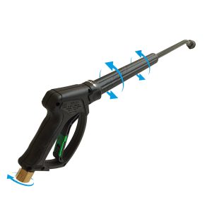 Pistola WG25 gril. verde perd BP 25L 3/8 F girevole+ lancia RLS 700 piegata , ricoperta  e girevole