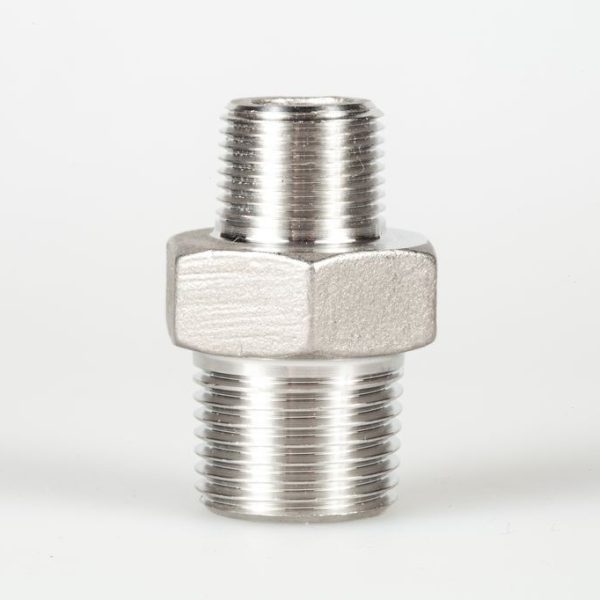 Reduced M3 / 8 M1 / 4 stainless steel nipple connection