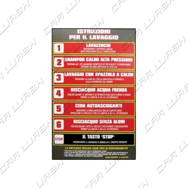 Cartello di istruizioni